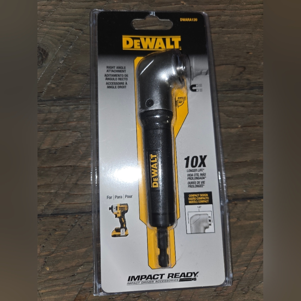 DEWALT IMPACT READY Right Angle Attachment, model number DWARA120